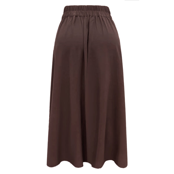 FREDE LONG SKIRT - DARK CHOCOLATE