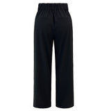 FREDE WIDE PANEL PANTS - BLACK OFFWHITE