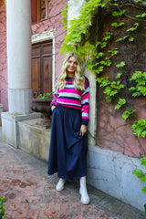 FREDE LONG SKIRT - NAVY