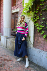 FREDE LONG SKIRT - NAVY