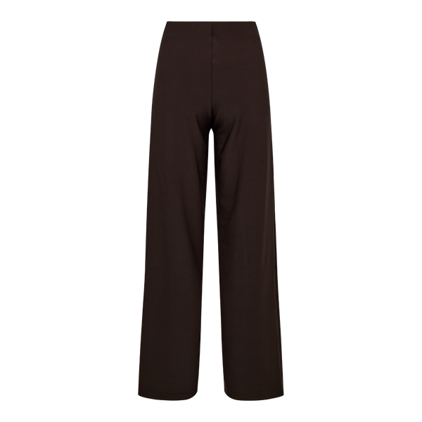 HENNE WIDE PANTS - DARK BROWN