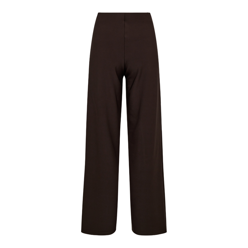 HENNE WIDE PANTS - DARK BROWN