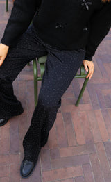 HENNE WIDE PANTS - BLACK