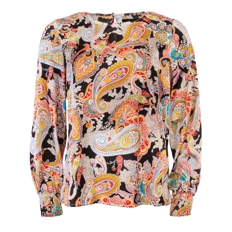 HOLLY-LS-BLOUSE - MULTICOLOR PAISLEY