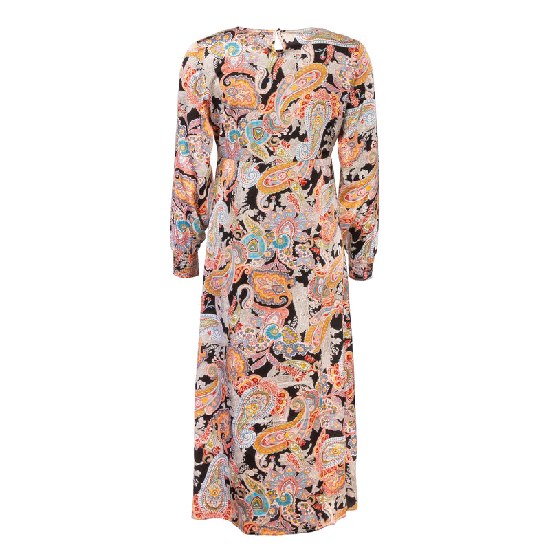 HOLLY-LS-DRESS - MULTICOLOR PAISLEY