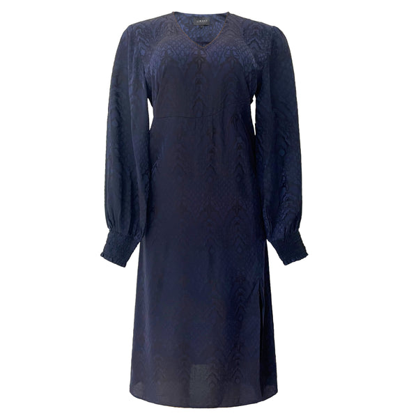 HOLLY LS DRESS - NAVY BLACK