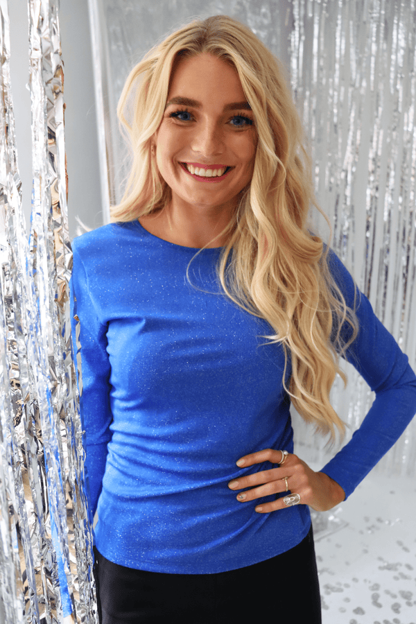 NUNO-LS-BLOUSE - COBOLT BLUE