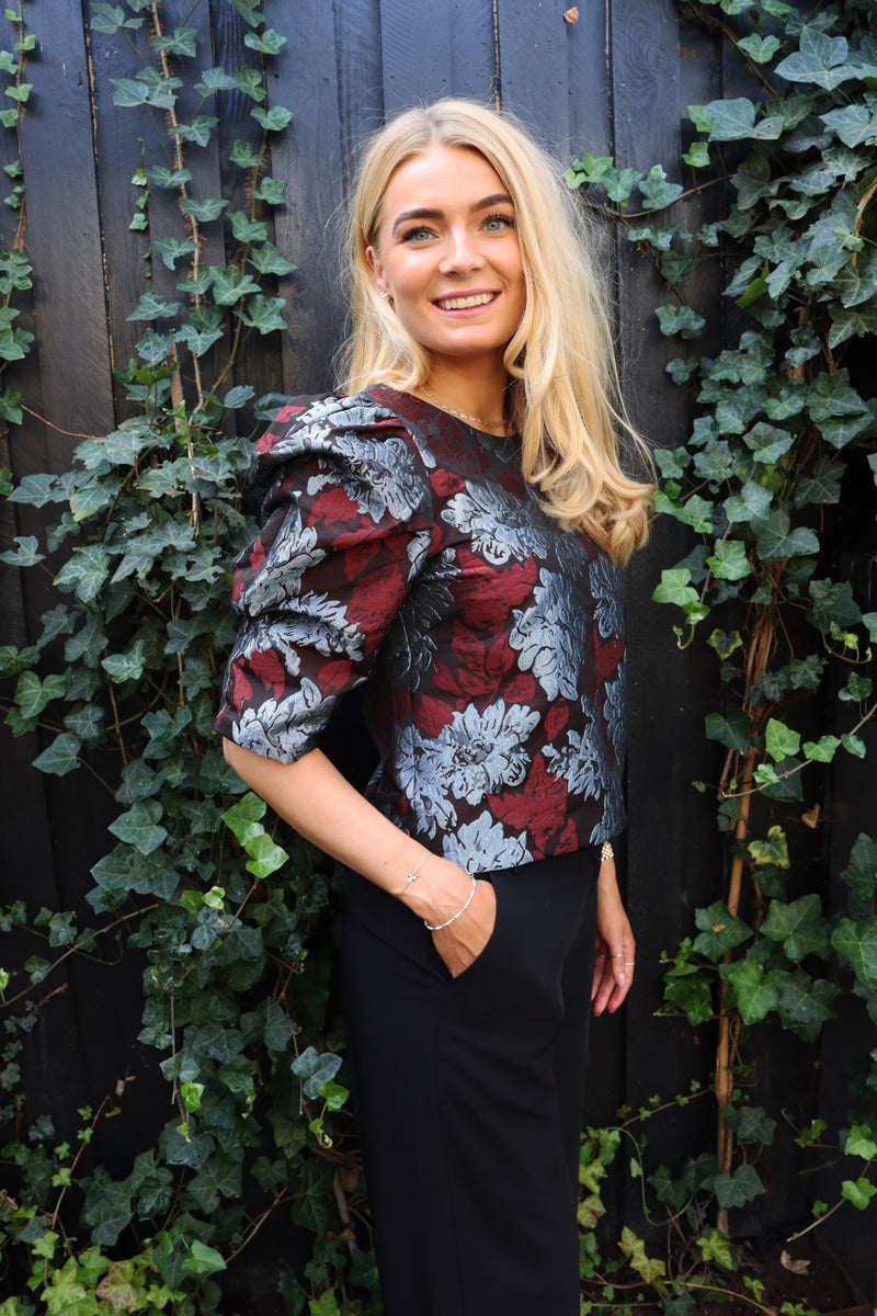 WINNIE BLOUSE - BORDEAUX SILVER