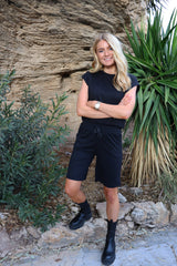 ALMA-LONG-SHORTS - BLACK