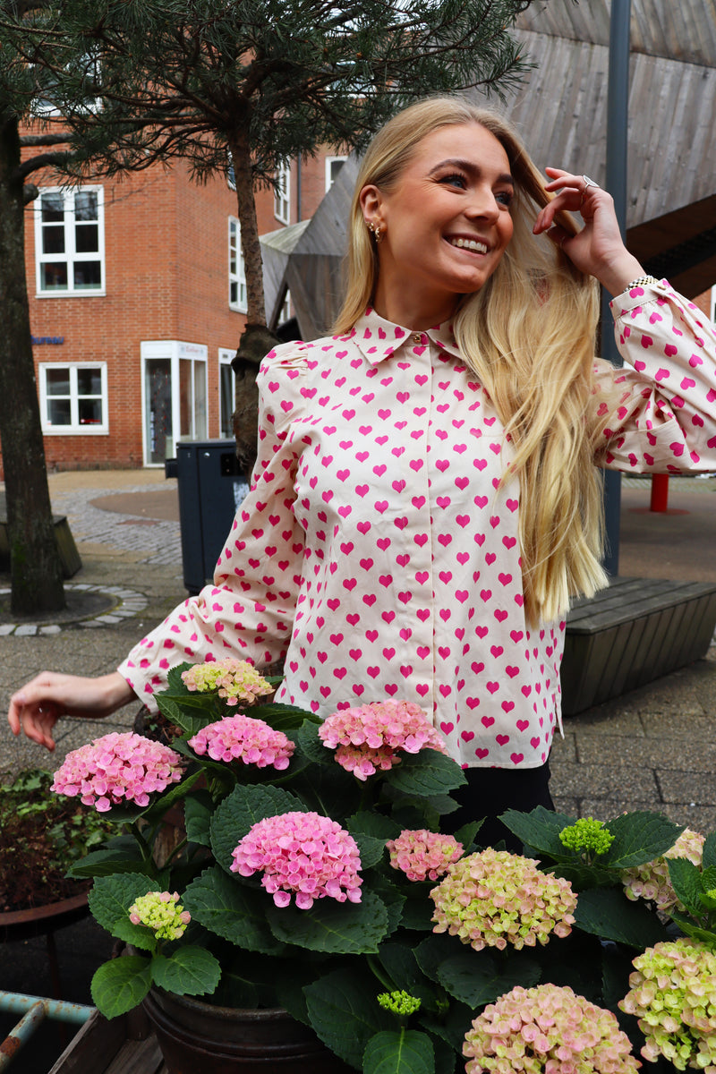 FLORA-LS-BLOUSE - PINK HEART