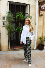 SUE WIDE PANTS - CAMO