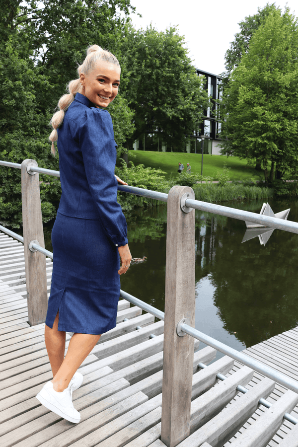 ASTA-SLIMFIT-SKIRT - DARK BLUE DENIM
