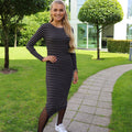 BLACK DARK GRAY STRIPE