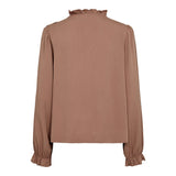 LAURA LS BLOUSE - NOUGAT BROWN