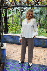 LAURA LS BLOUSE - CREME