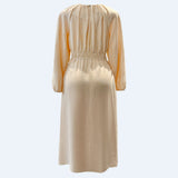 LIV-LS-LONG-DRESS - CASHEW CREME