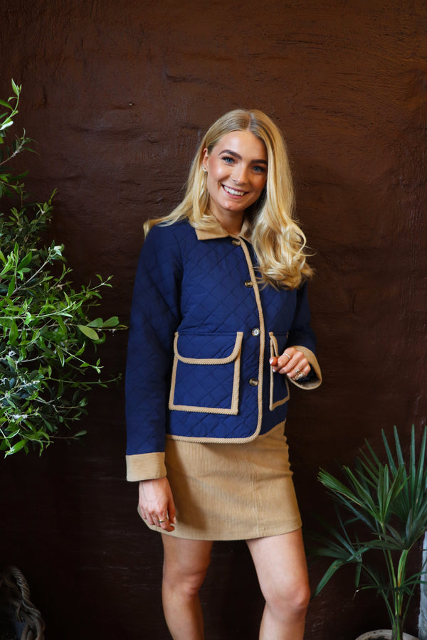 CORDUROY MINI SKIRT - SAND