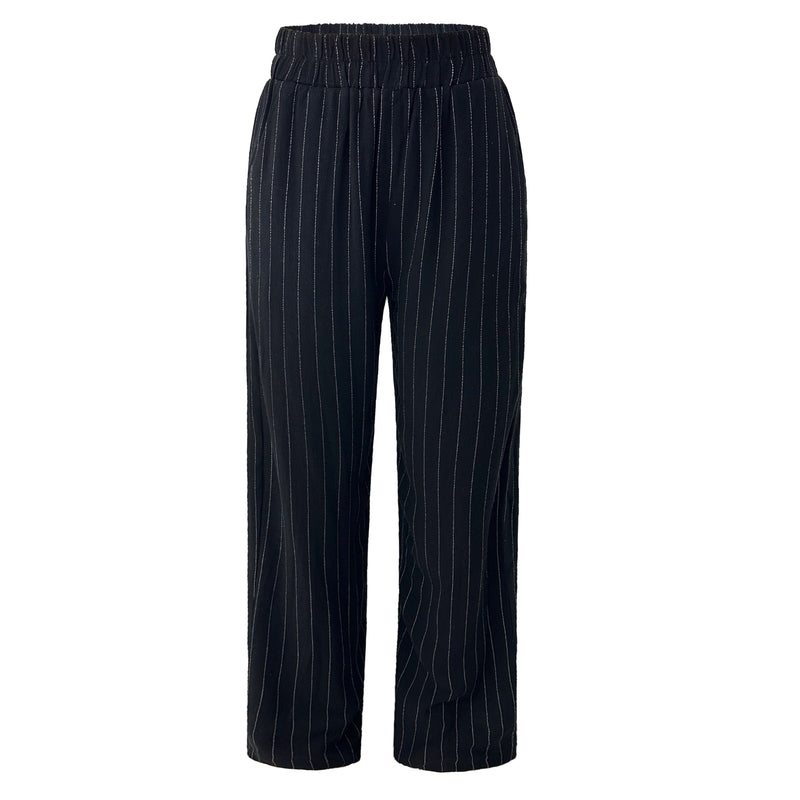NEO PANTS - BLACK PINSTRIPE