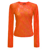 ROSE-LS-LACE-BLOUSE - MANDARIN