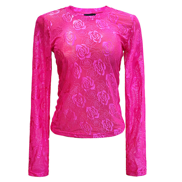 ROSE-LS-LACE-BLOUSE - PINK