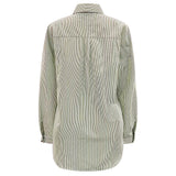 SARA-LS-SHIRT - ARMY DIAMOND STRIPE