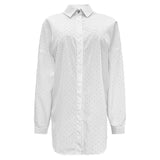 SARA-LS-SHIRT - WHITE DIAMOND STRIPE