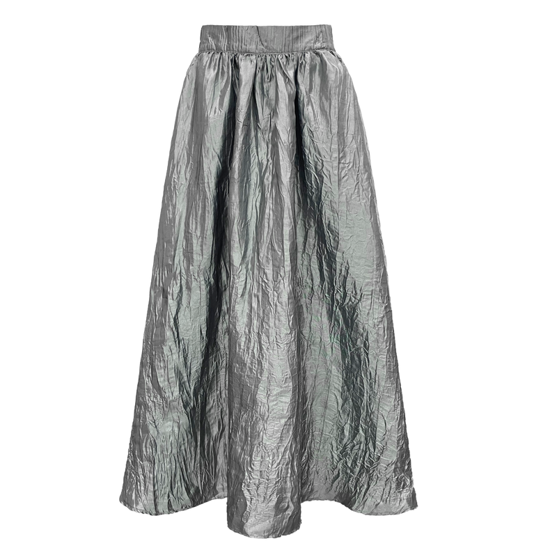 SILVIA LONG SKIRT - SILVER GREY