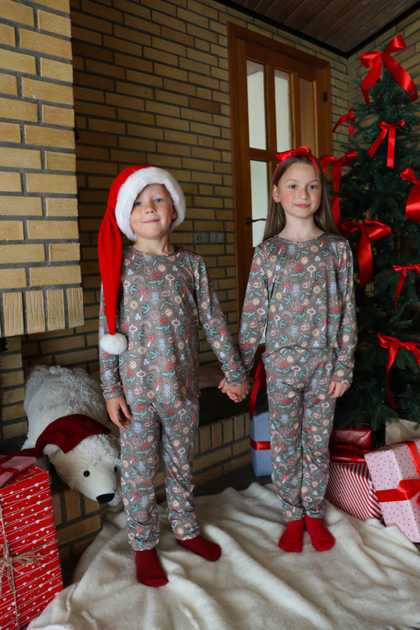 ALMA-PANTS (KIDS) - SMILEY PEACE BROWN