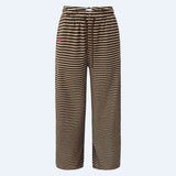 SUS-WIDE-PANTS - BROWN CREME STRIPE