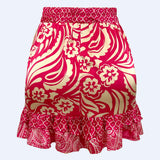 TIA-FRILL-SHORT-SKIRT - PINK MIX