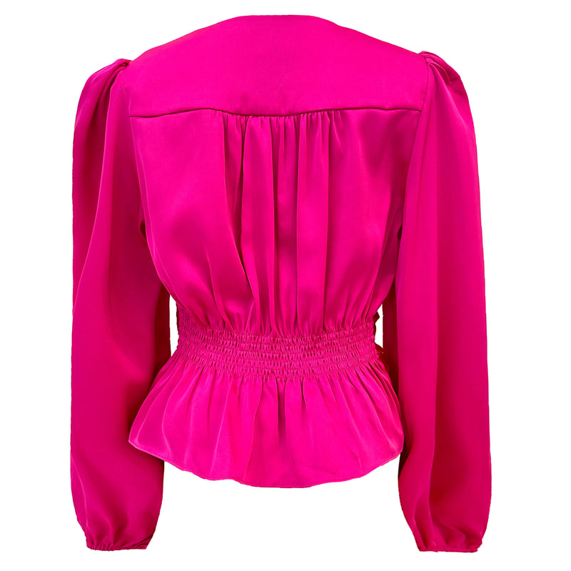 TIKI LS TWIST BLOUSE - PINK