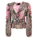 TIKI LS TWIST BLOUSE - PINK SCARF
