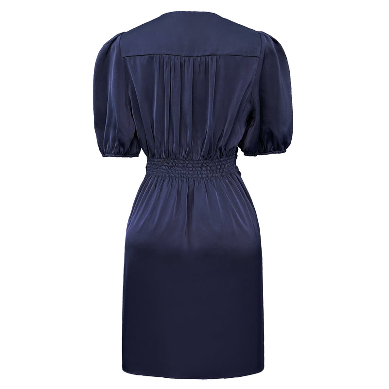 TIKI-SS-TWIST-DRESS - MIDNIGHT NAVY