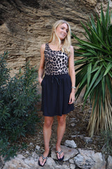 ALMA-SHORT-LOOSE-SKIRT - BLACK