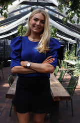WINNIE BLOUSE - ELECTRIC BLUE
