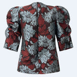 WINNIE BLOUSE - BORDEAUX SILVER