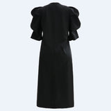WINNIE VNECK DRESS - BLACK