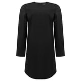 WINNIE-LS-ASHAPE-DRESS - BLACK