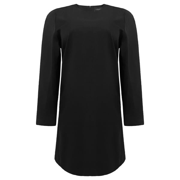 WINNIE-LS-ASHAPE-DRESS - BLACK