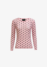 MESH LS TSHIRT, FLOCK - ROSE HEART