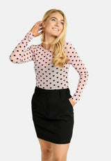 MESH LS TSHIRT, FLOCK - ROSE HEART