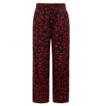 CECILIE-PANTS - BLACK RED BOW