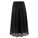 PAIGE-SKIRT - BLACK SEQUINS