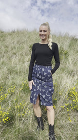 MITTY-CARGO-SKIRT - DENIM FLOWER