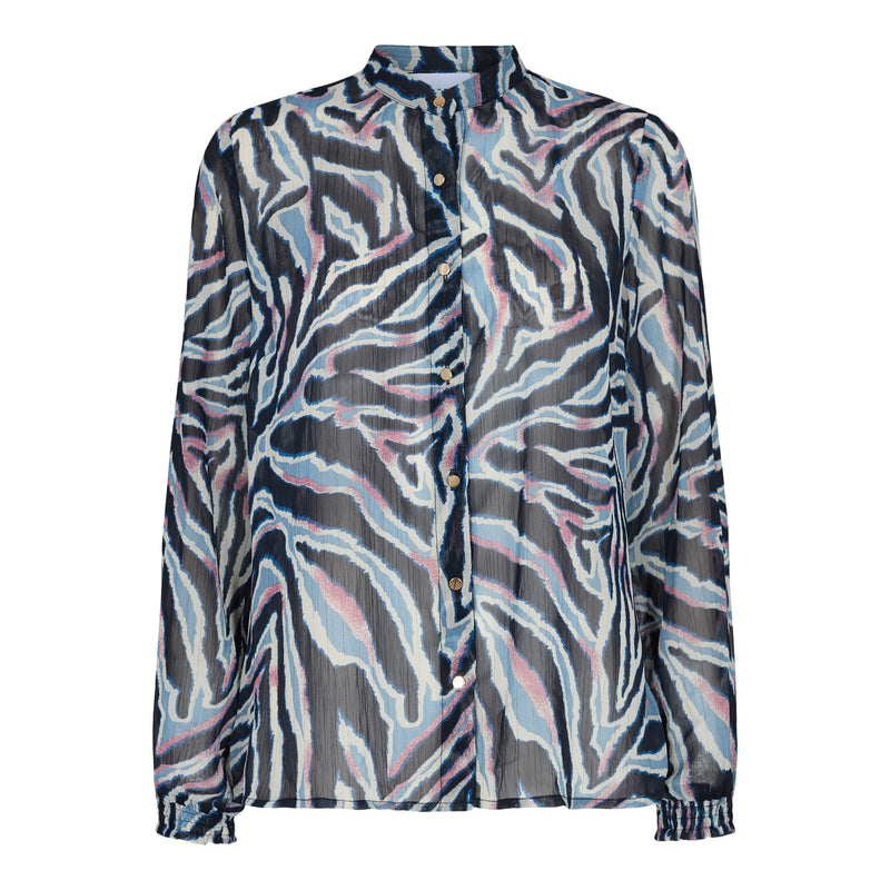 MAGGIE-LS-SHIRT - BLUE ZEBRA