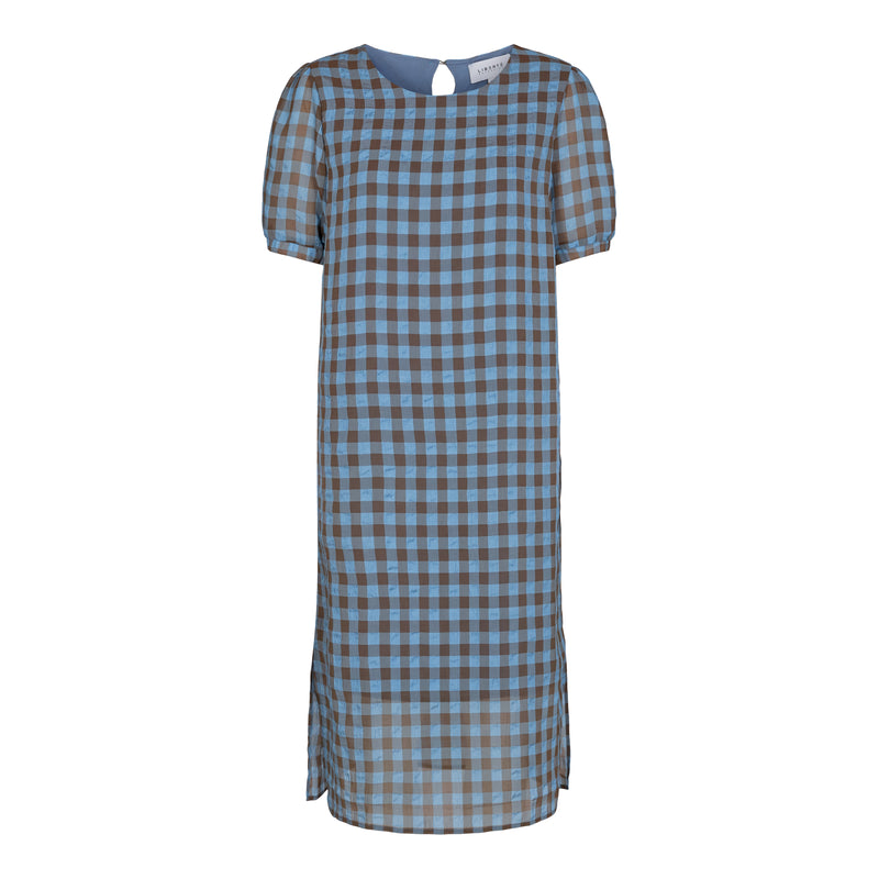 BILLA-SS-DRESS - BLUE CHECK