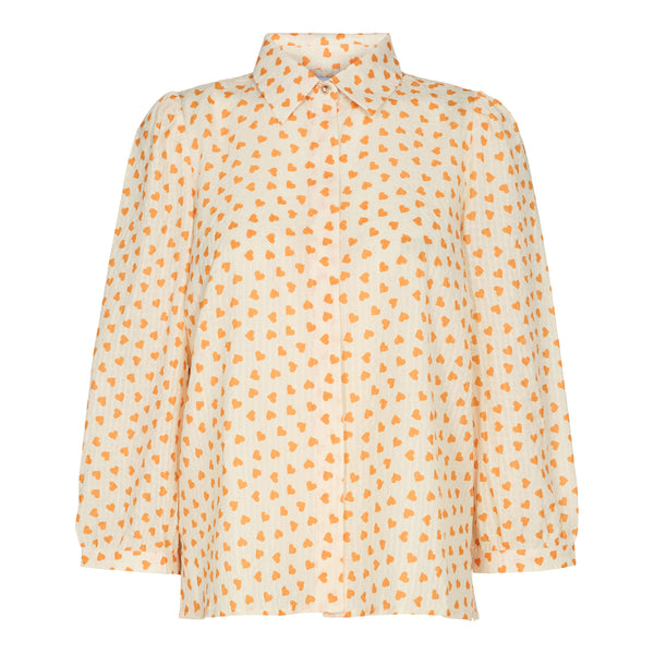 FLORA-BLOUSE - ORANGE HEART
