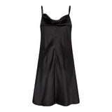CILLE-SHORT-STRAP-DRESS - BLACK