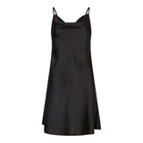 CILLE-SHORT-STRAP-DRESS - BLACK