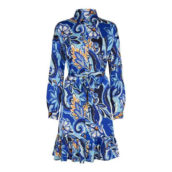 SARADO DRESS - BLUE PAISLEY
